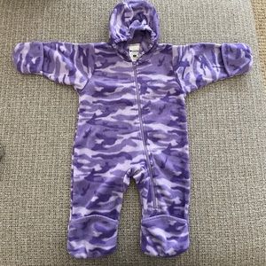 Columbia Infant Snowtop Fleece Bunting 12mo Purple EUC